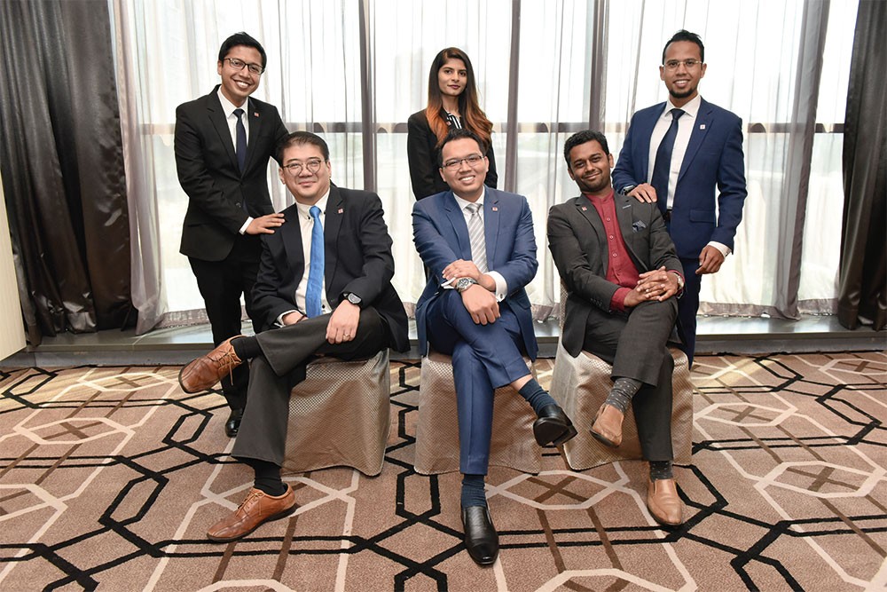 Members of the ACCA Young Members’ Network committee are (from left): Omar Faruk, Ray Ng Kar Teik, Fauziah Khan, Muhammad Razin Shah (chair), Renganathan Kannan and Megat Solleh. (Not pictured: Tanusha Nair.)
