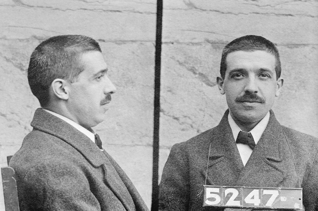 Lord of fraud: a 1920 police mugshot of Charles Ponzi, whose name has become a byword for a very particular type of investment scheme scam